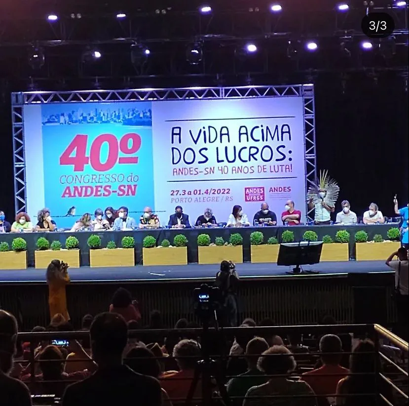 40º CONGRESSO DO ANDES HOMOLOGA ENTRADA DO SINDUEMA SSIND DO ANDES-SN NA SUA BASE DE SEÇÕES SINDICAIS