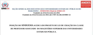 Sinduema manifesta seu posicionamento diante da proposta de alteração da Lei 5.931/1994