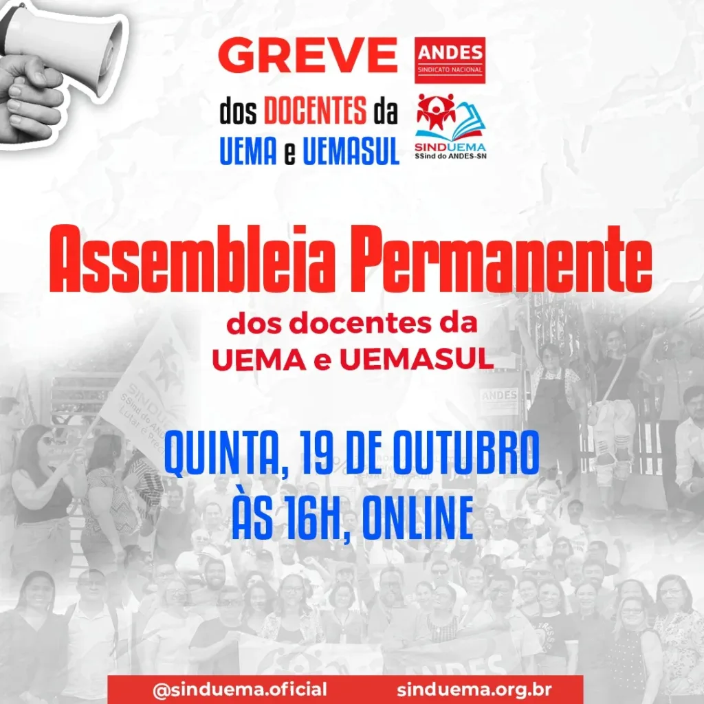 SINDUEMA CONVOCA RETOMADA DE ASSEMBLEIA GERAL PERMANENTE NESTA QUINTA-FEIRA
