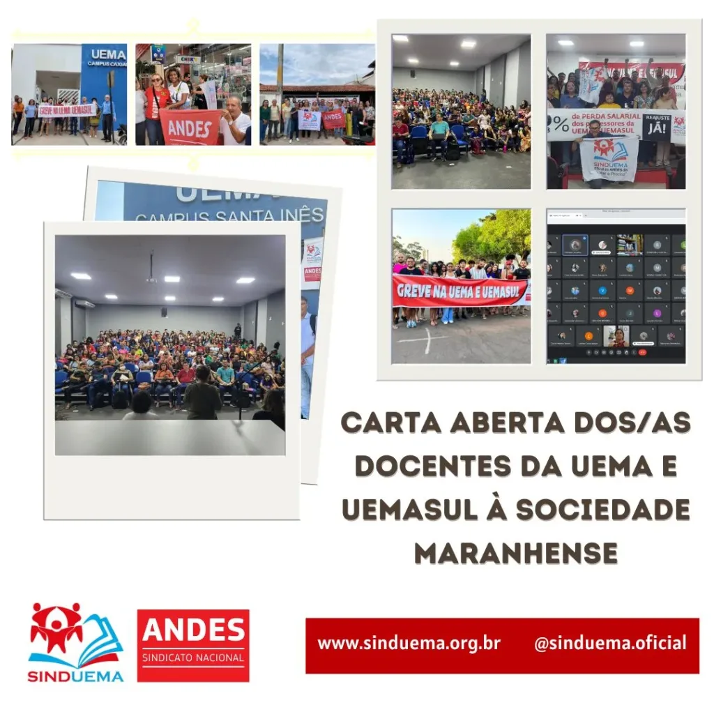 Em Carta Aberta à Sociedade, professores da UEMA e da UEMASUL denunciam “total indiferença e desrespeito por parte do Governo do Maranhão no processo de negociação com a nossa categoria”: confira a íntegra