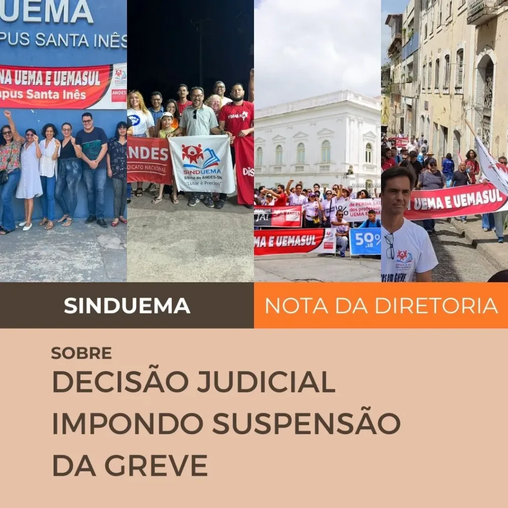 SINDUEMA – Nota da Diretoria sobre decisão judicial impondo suspensão da greve