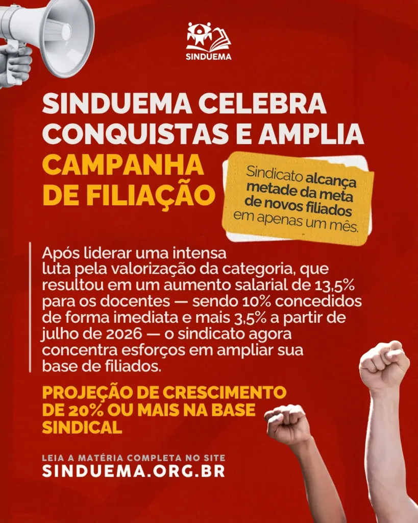 Sindicato alcança metade da meta de novos filiados em apenas um mês e projeta crescimento de 20% ou mais na base sindical